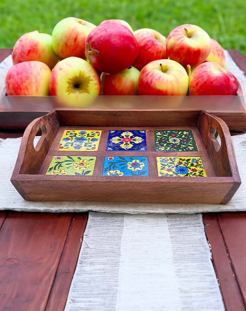 Handmade Blue Pottery Serving Tray