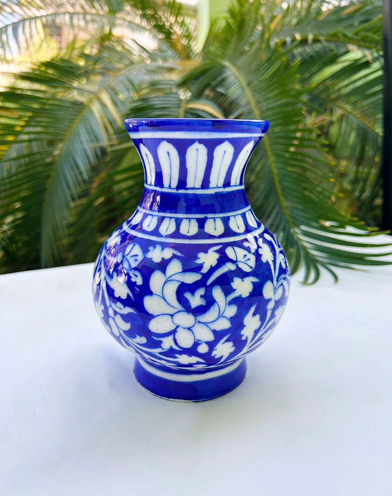 Blue Pottery Genie Vase