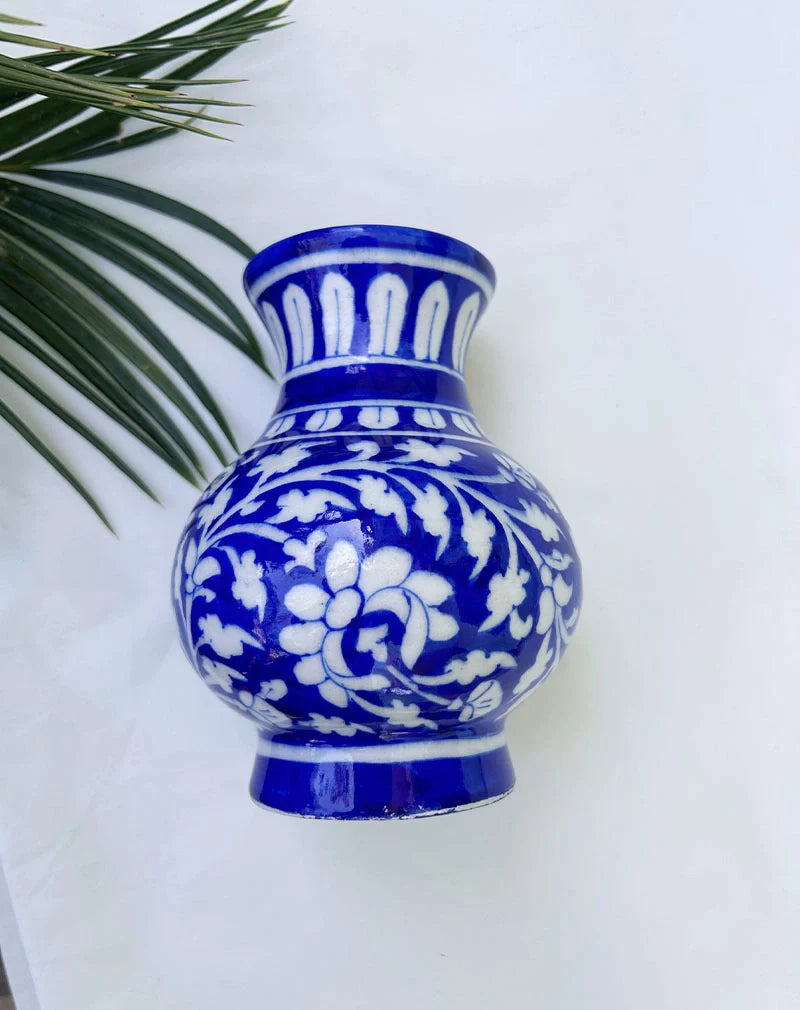 Blue Pottery Genie Vase