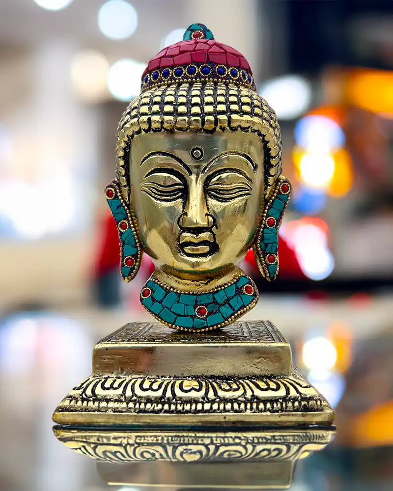 Lord Buddha Brass Finish Idol