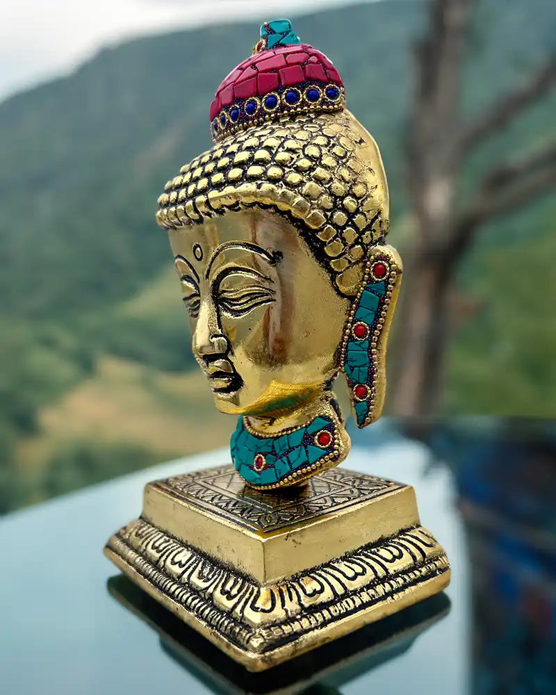 Lord Buddha Brass Finish Idol