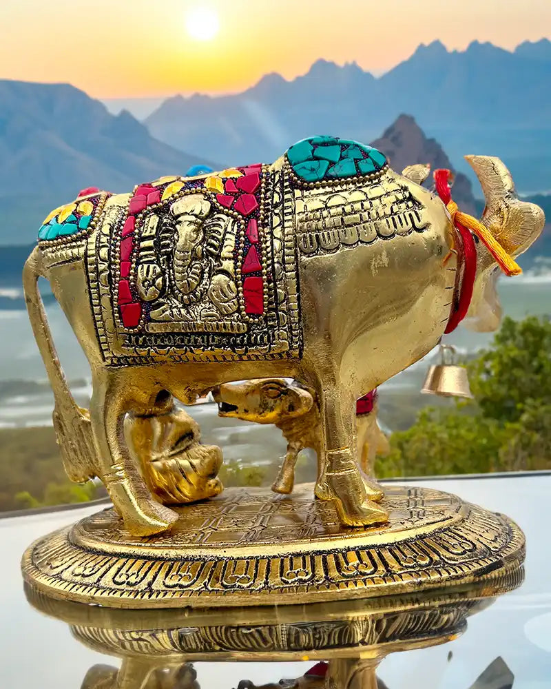 Kanha ji Krishna Brass Finish Idol