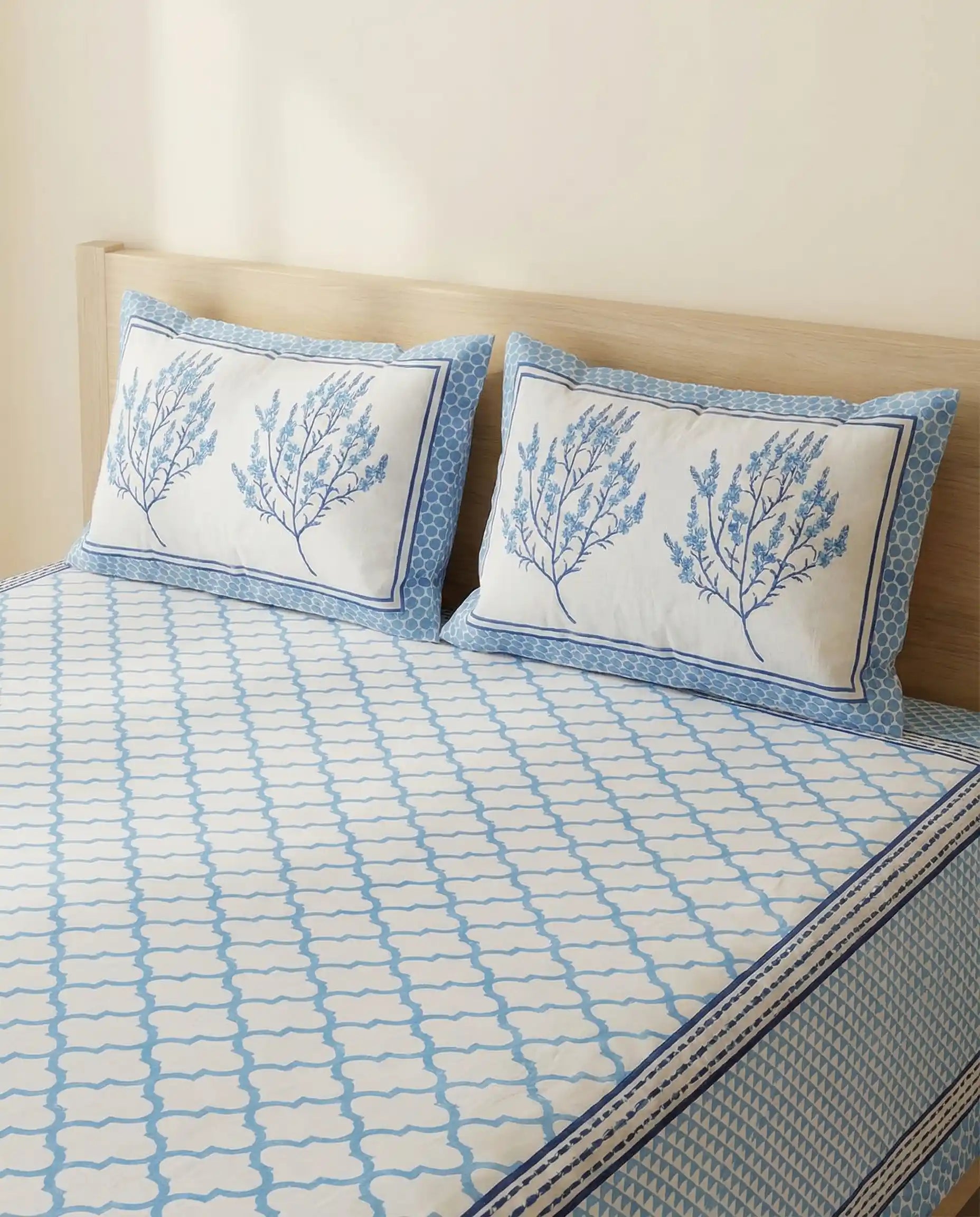 Royal Blue Cotton Bedsheet